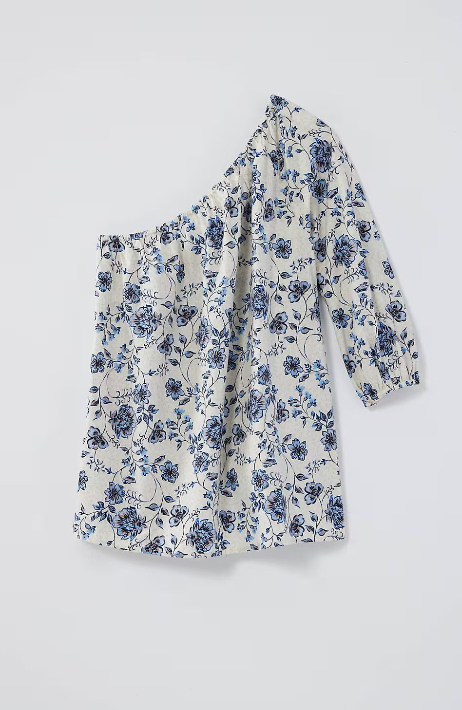 One-Shoulder Puff-Sleeve Top