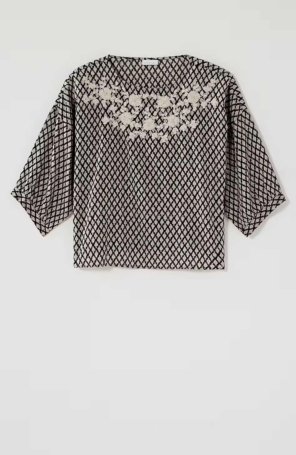 Pure Jill Hand-Embroidered Top