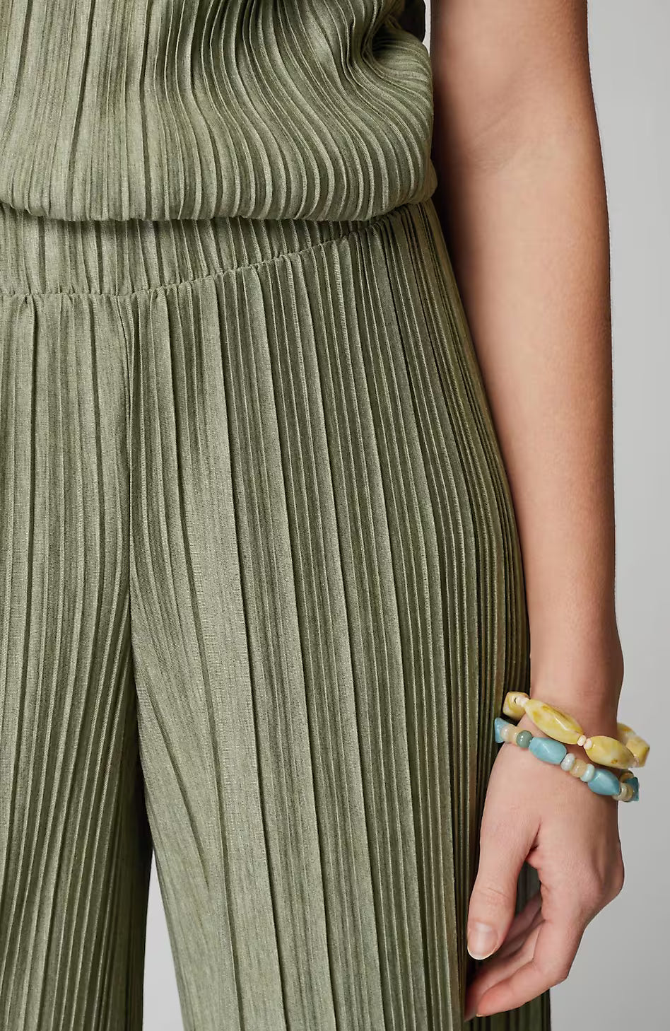 Pure Jill Pleated Jersey-Knit Crops