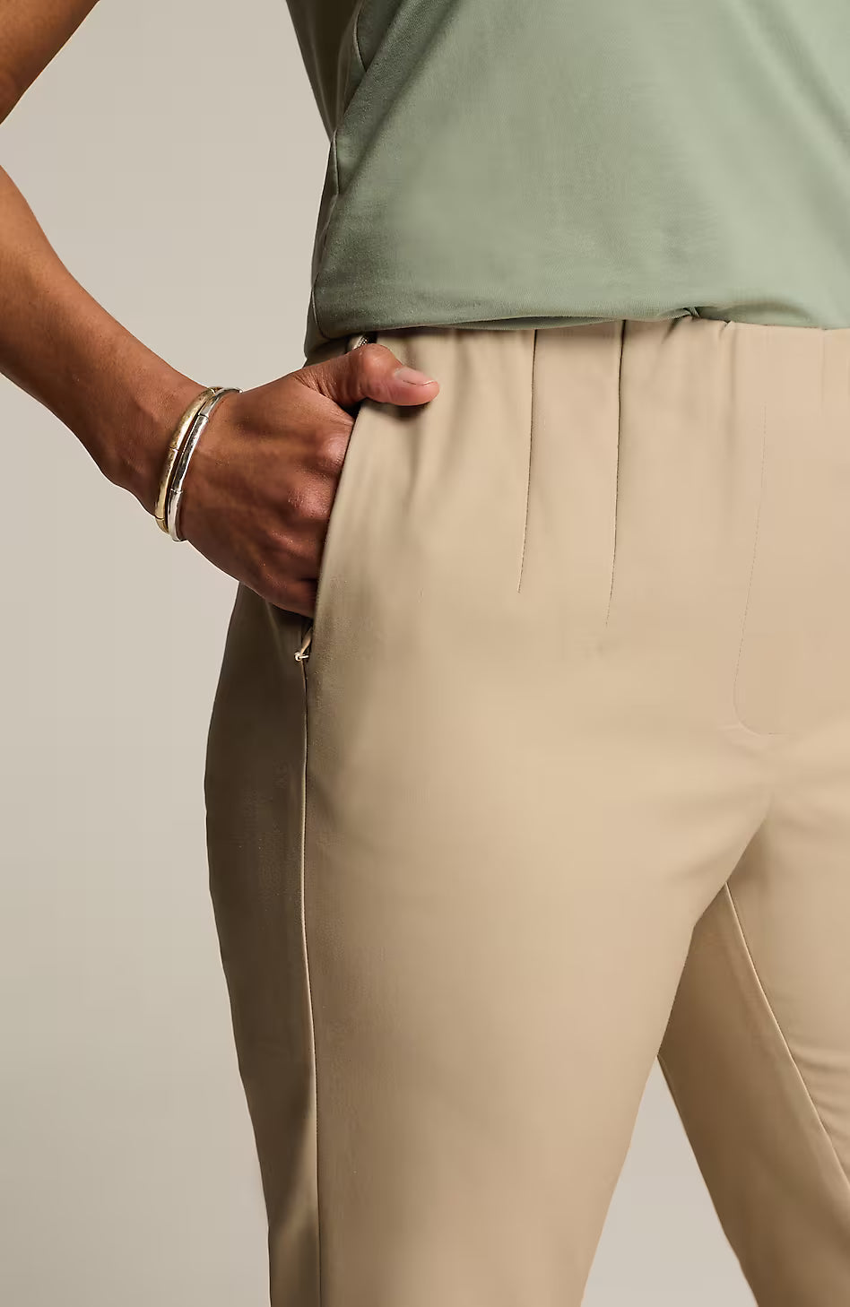 Curvy-Fit Versatile Cotton-Stretch Slim-Leg Pants