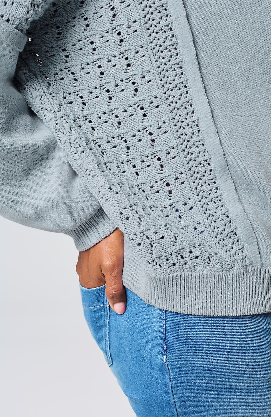 Pure Jill Stonewashed Textured Sweater