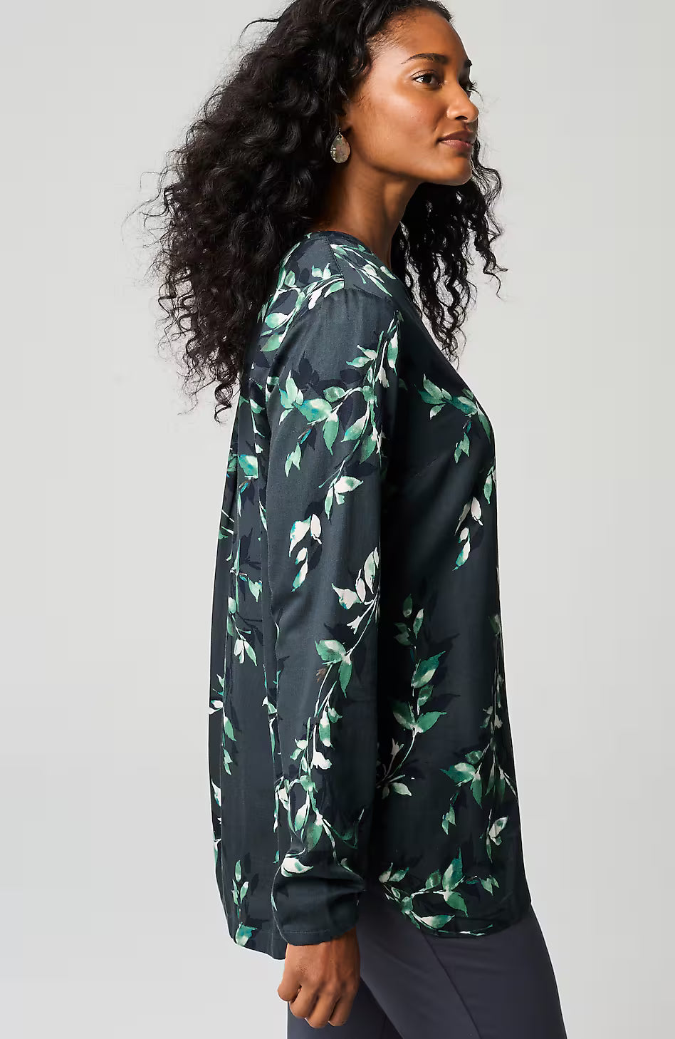 Pure Jill Printed A-Line Top