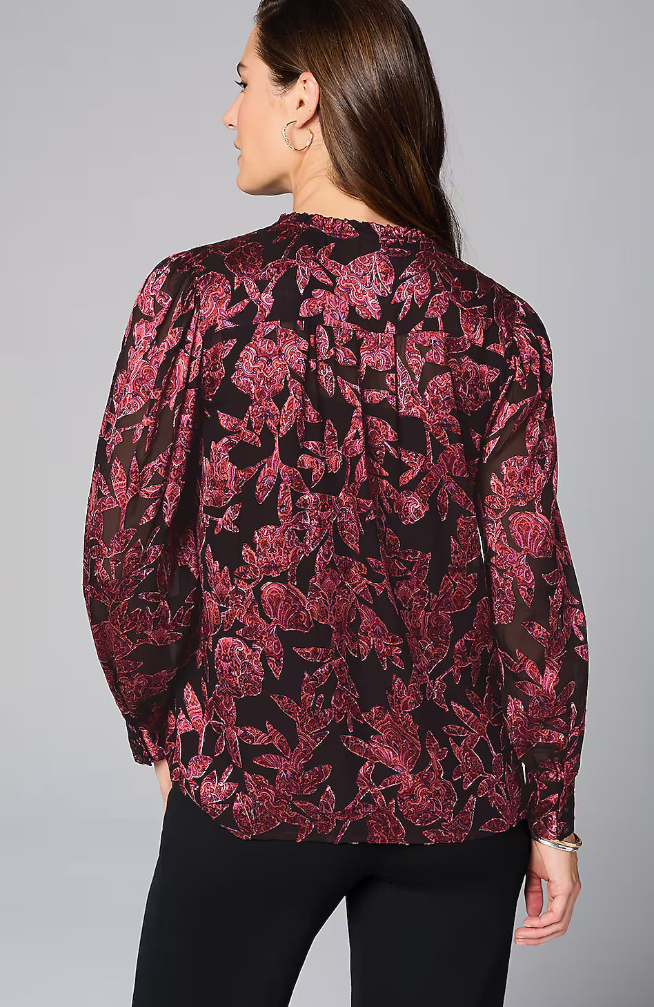 Ruffled Burnout Top