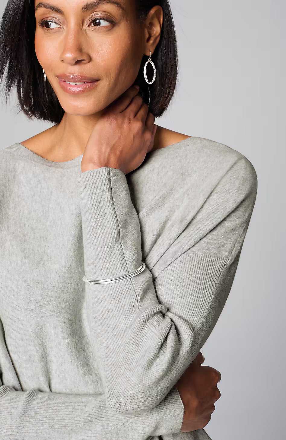 Pure Jill Dolman-Sleeve Sweater