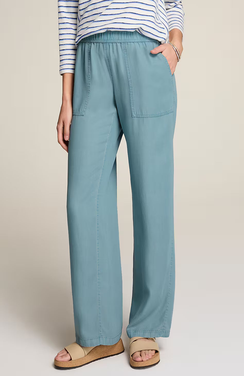 Indigo Relaxed Wide-Leg Pants