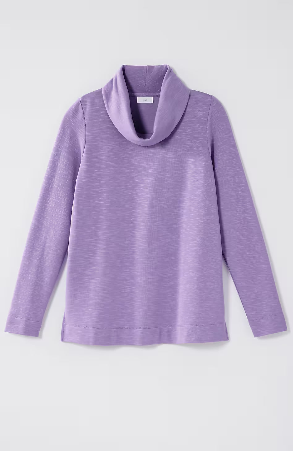 Brushed-Fleece Cowl-Neck Knit Top