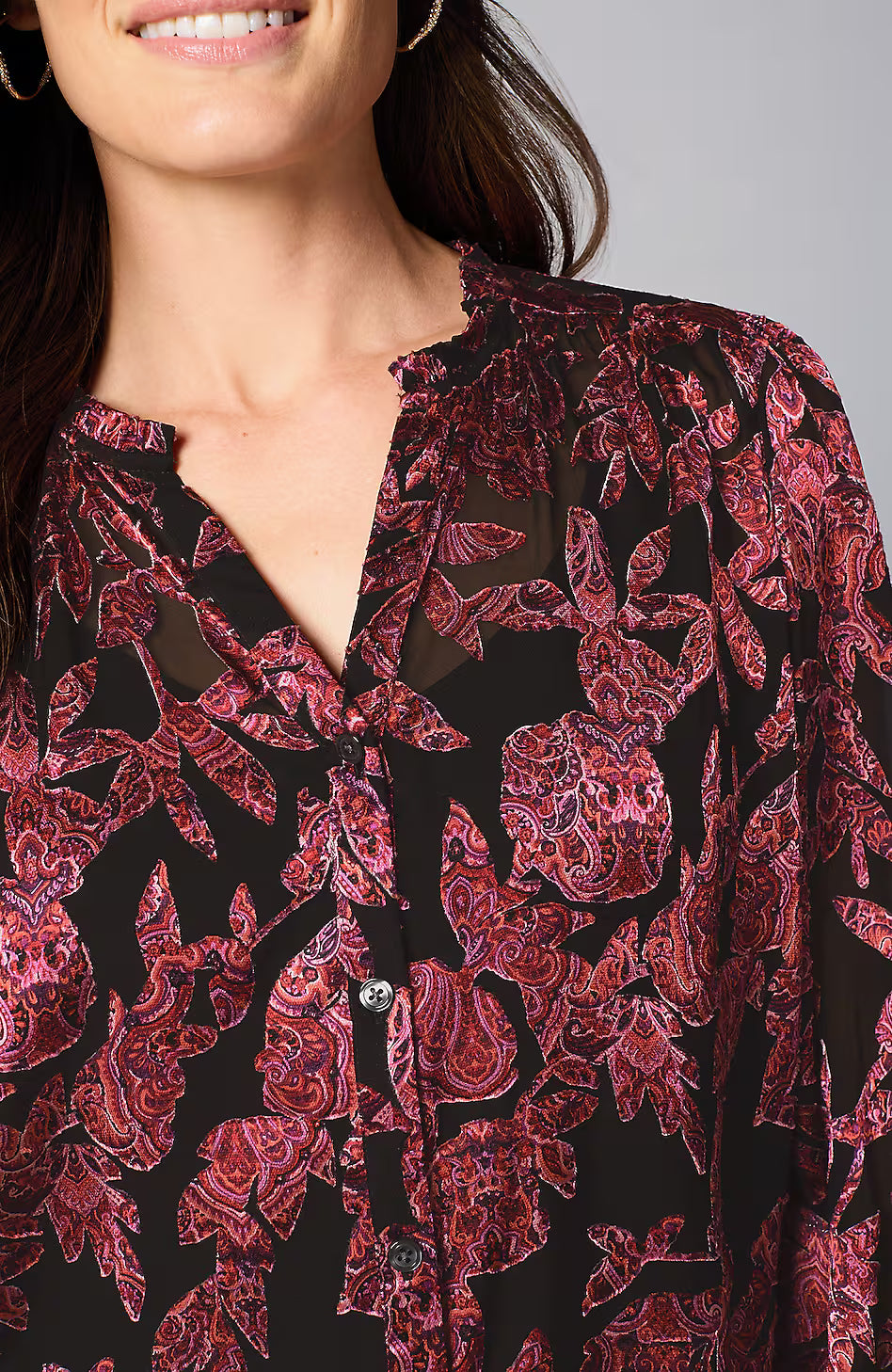 Ruffled Burnout Top