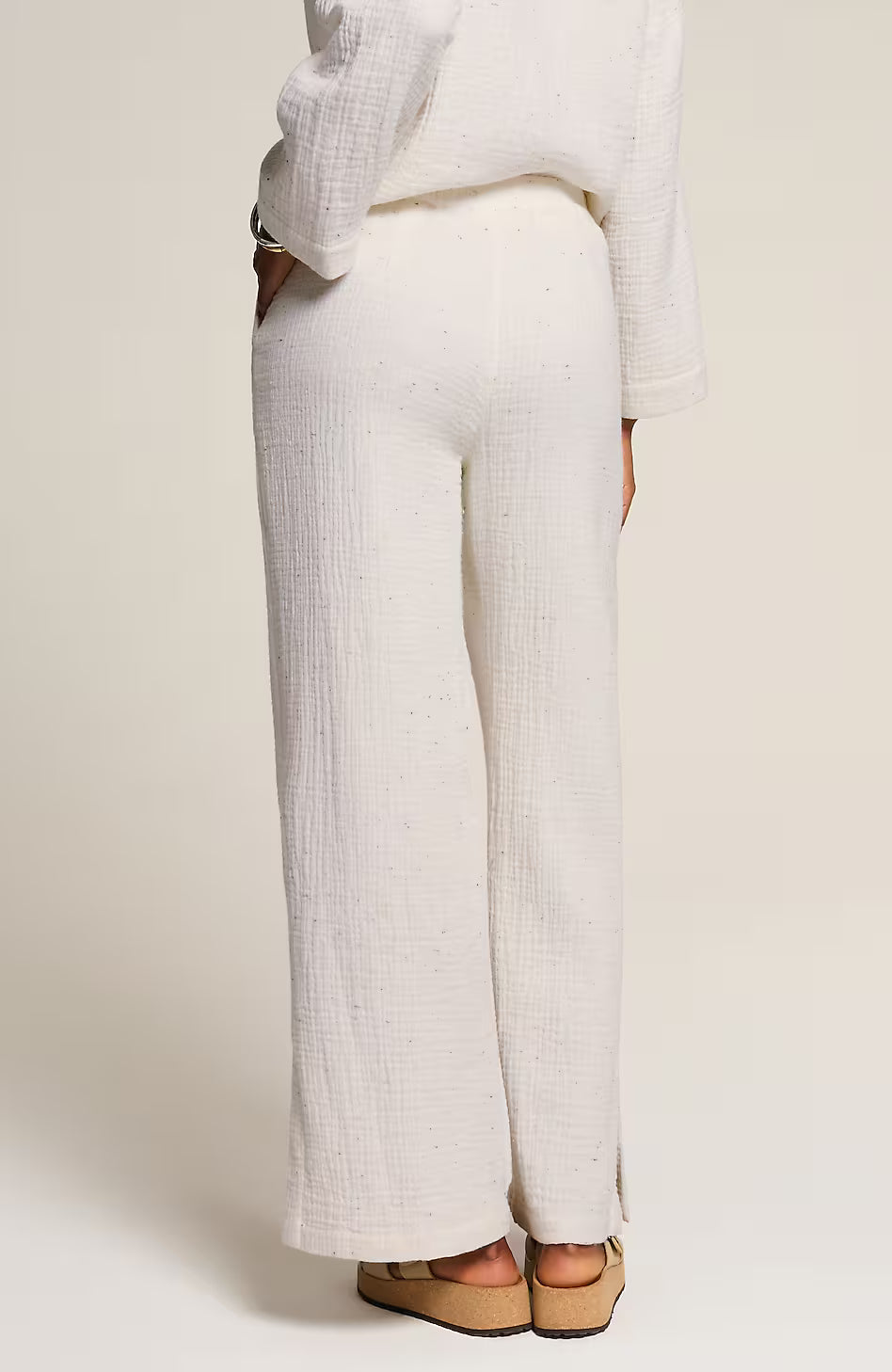 Pure Jill Textured Cotton-Gauze Pants