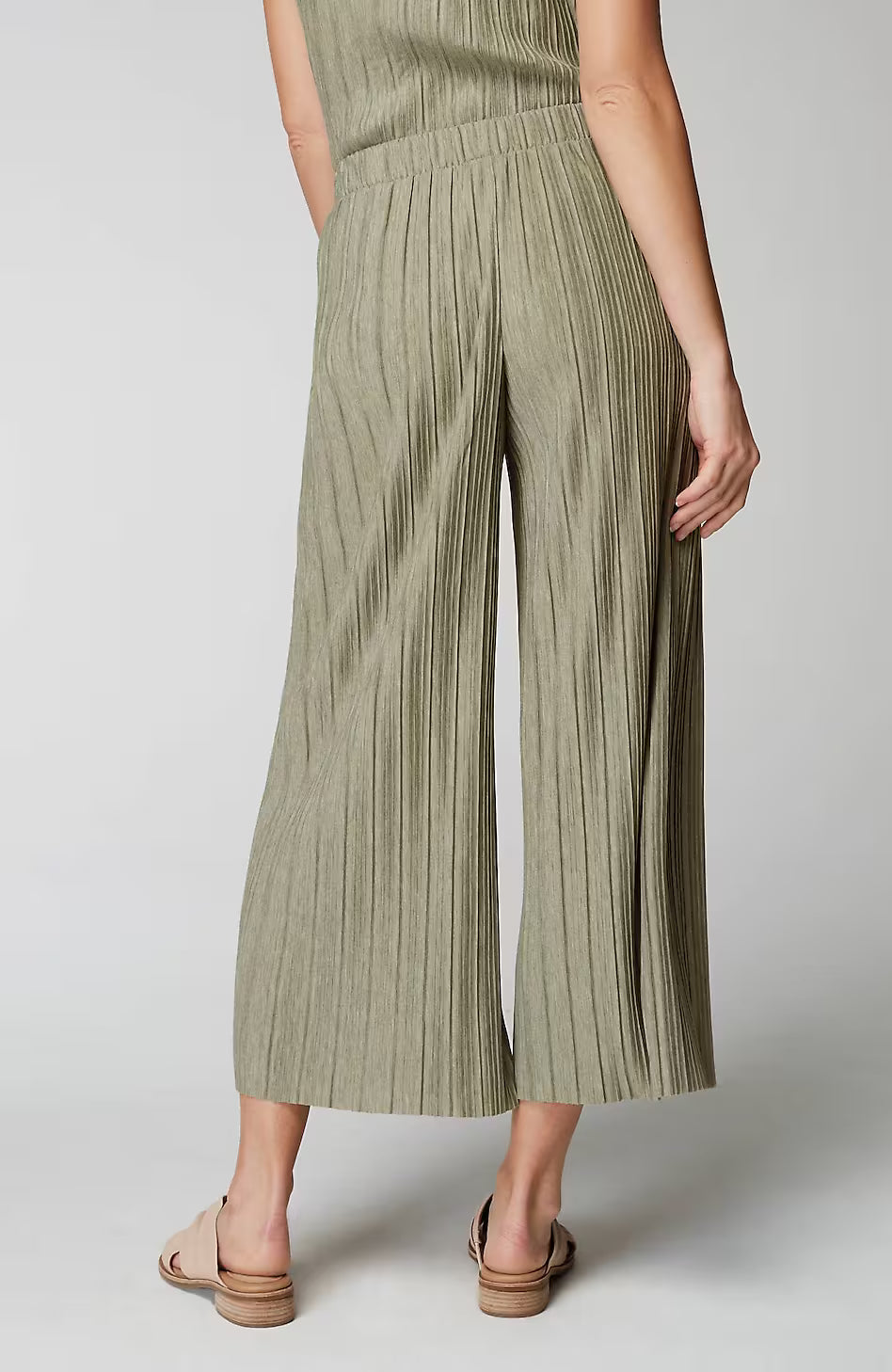 Pure Jill Pleated Jersey-Knit Crops