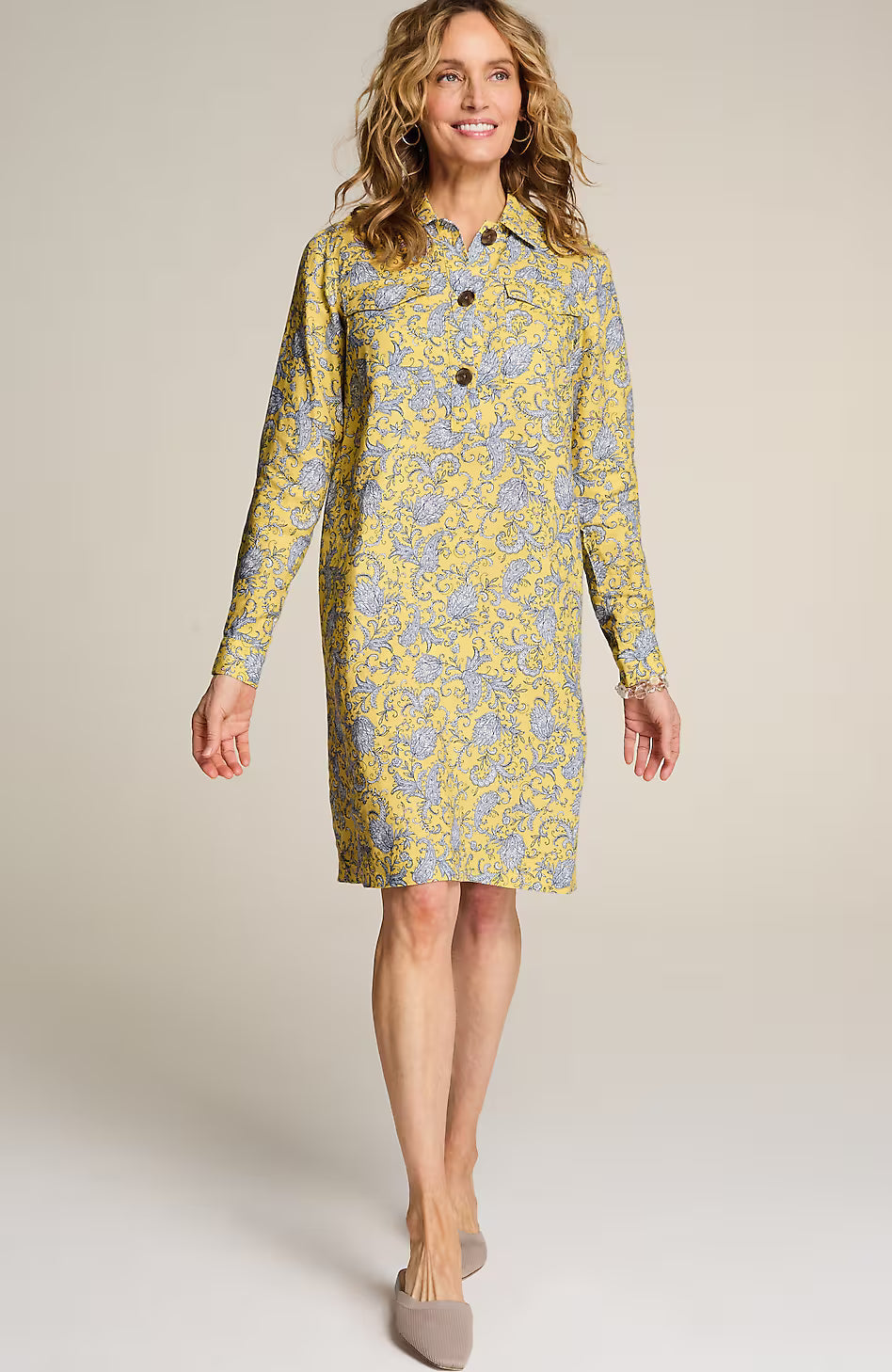 Linen Popover Shirtdress