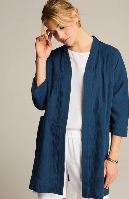 Pure Jill Cotton-Gauze Jacket