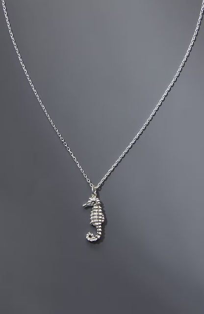 Sterling Silver Seahorse Necklace