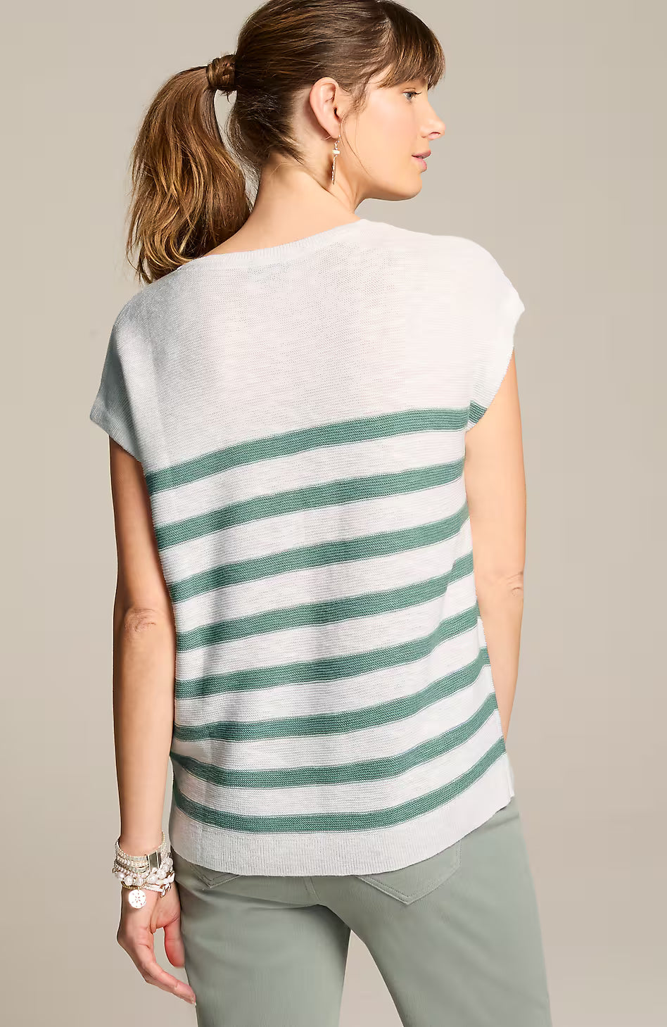 Wearever Textured Cap-Sleeve Sweater