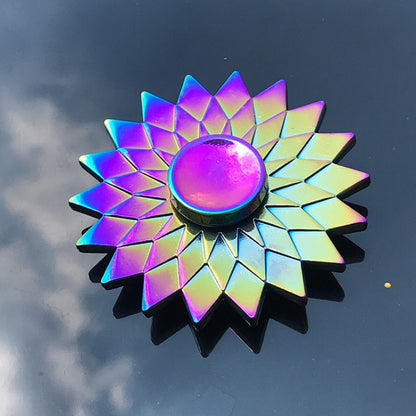 Vibrant Metal Fidget Spinner - Gyroscope en alliage coloré avec des motifs complexes, idéal pour soulager le stress et les cadeaux de fête, jouet de fidget de fête | Vibrant Fidget Spinner | Jouet de fidget durable, cadeaux de fidget spinner