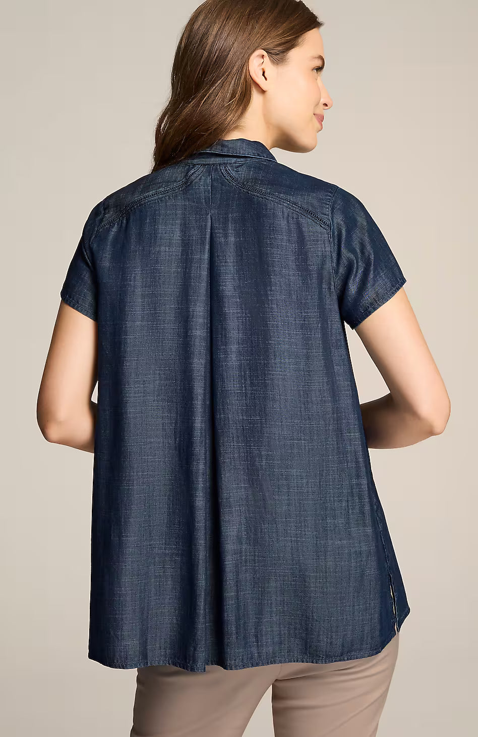 Indigo Button-Front Tunic