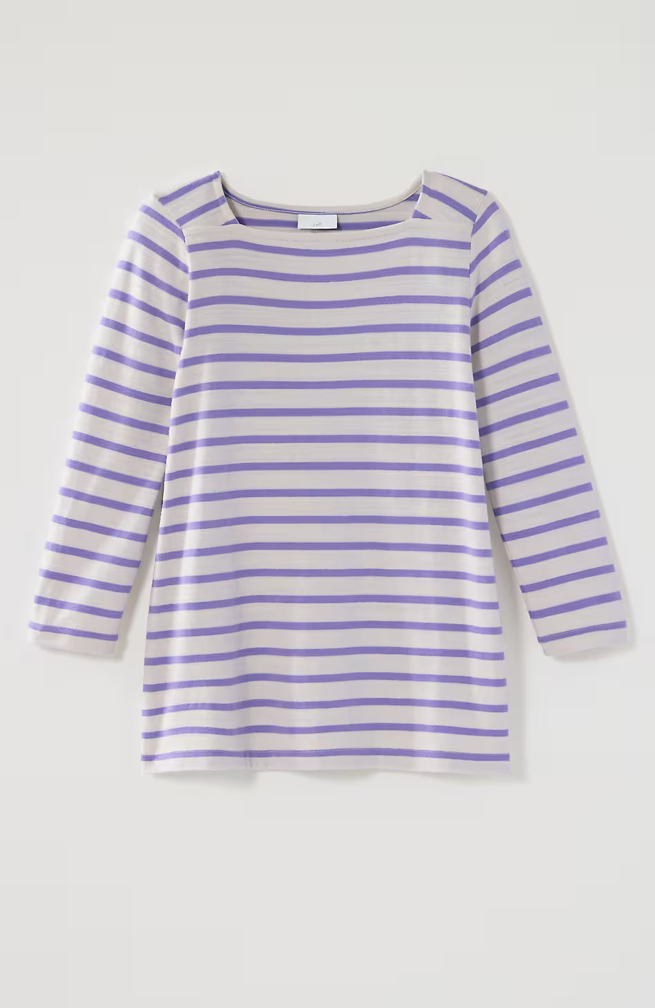 Striped Buttoned-Cuff Tee