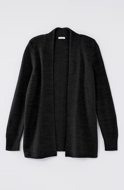 Open-Front Shawl-Collar Cardi