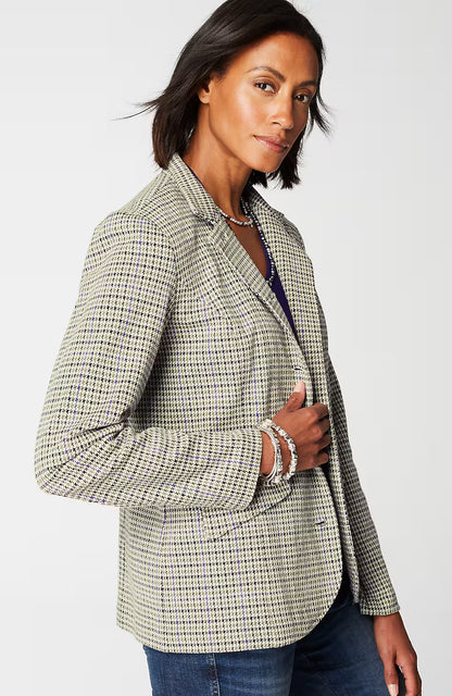 Convertible-Collar Knit Blazer