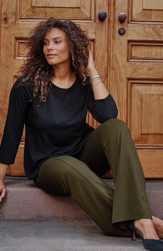 Wearever Double-Face Jersey Boot-Cut Trousers