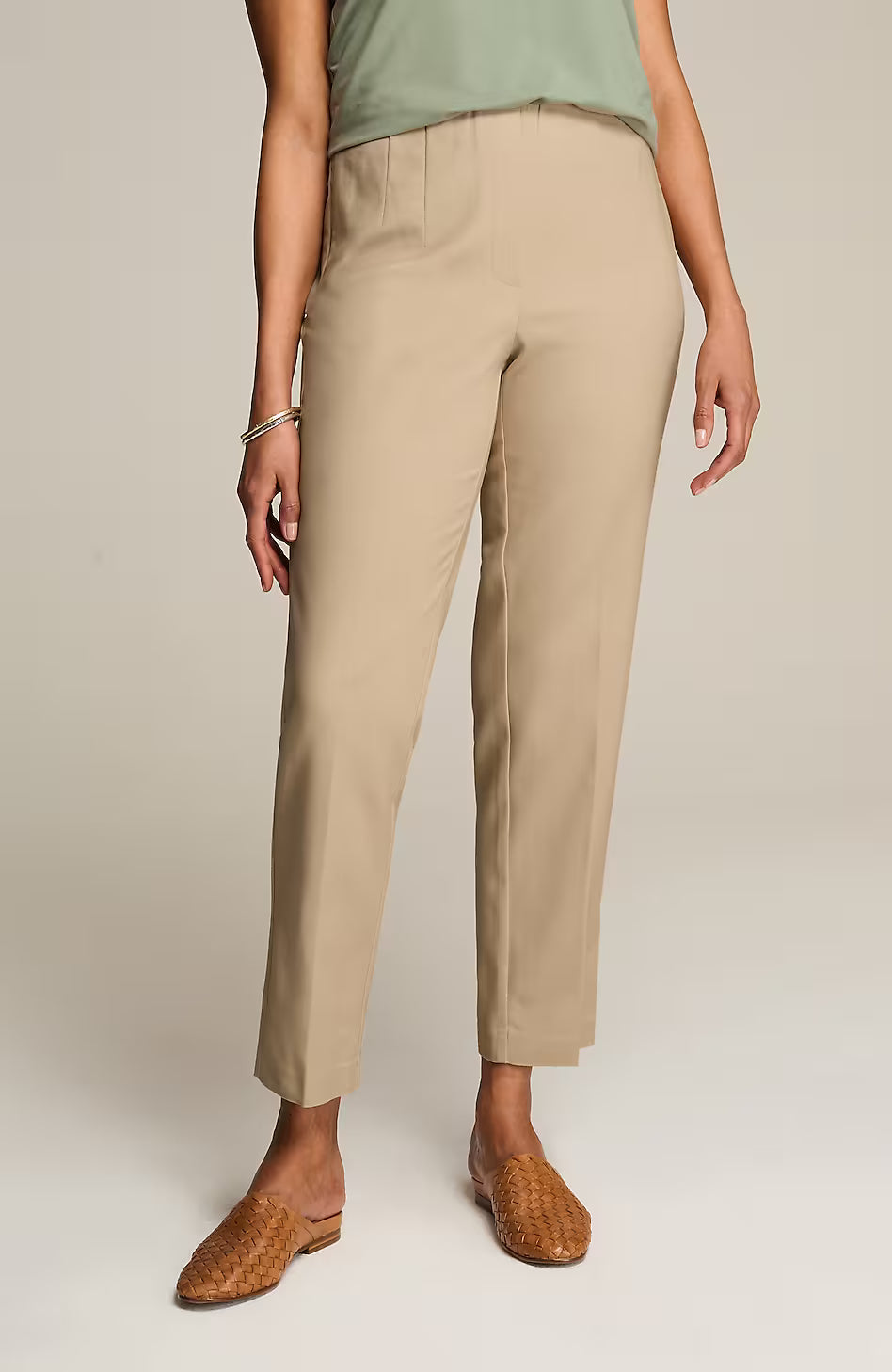 Curvy-Fit Versatile Cotton-Stretch Slim-Leg Pants