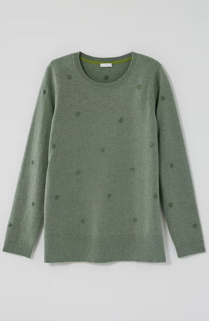 Dot-Embroidered Sweater