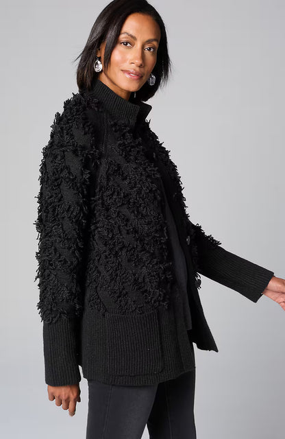 Pure Jill Textured Fringe Cardi