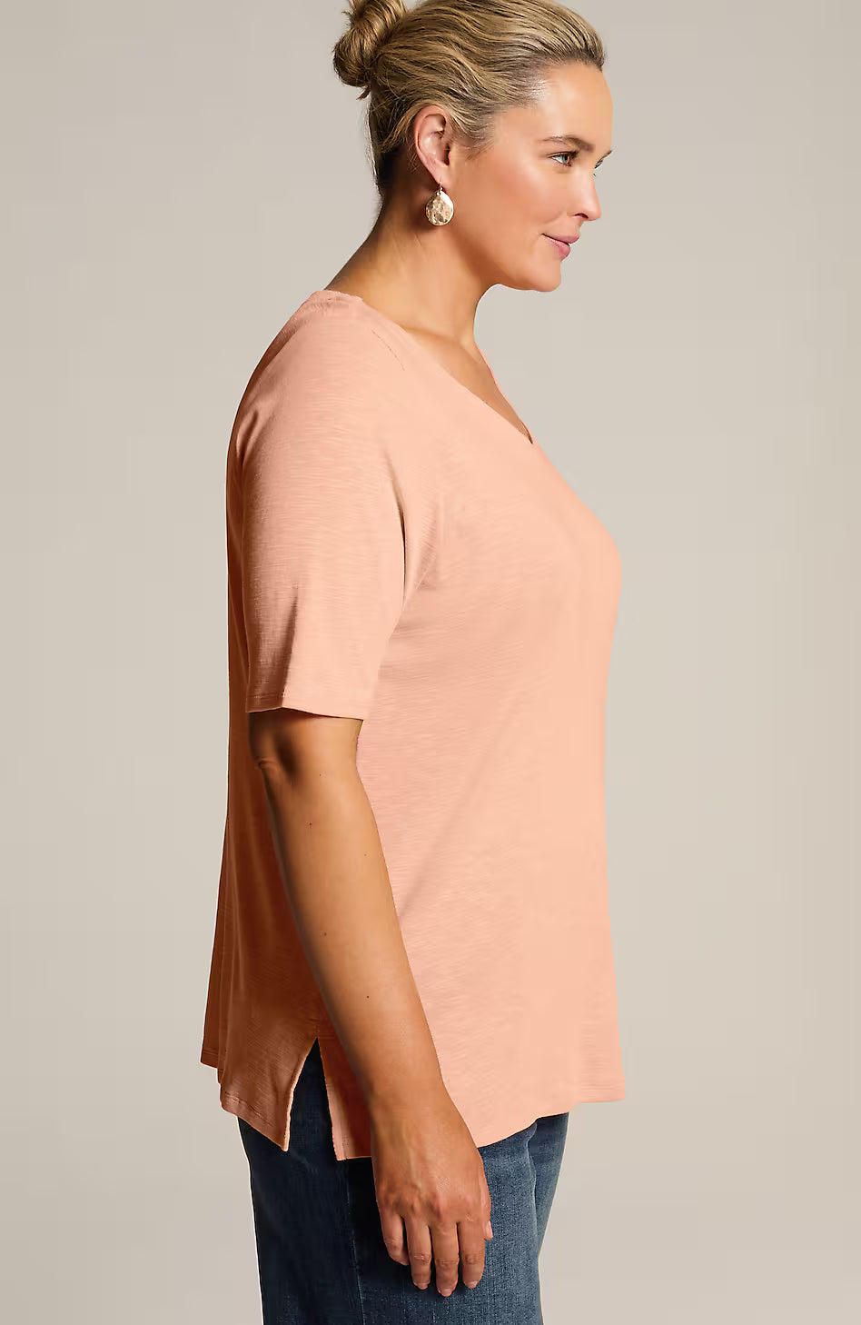 Pima-Slub Elbow-Sleeve Tee