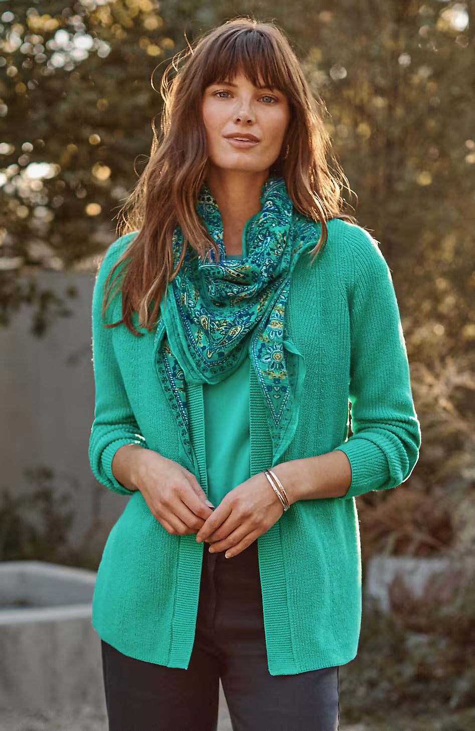 Ribbed Open-Front Cardi