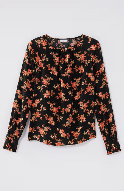 Floral-Printed Pullover Top