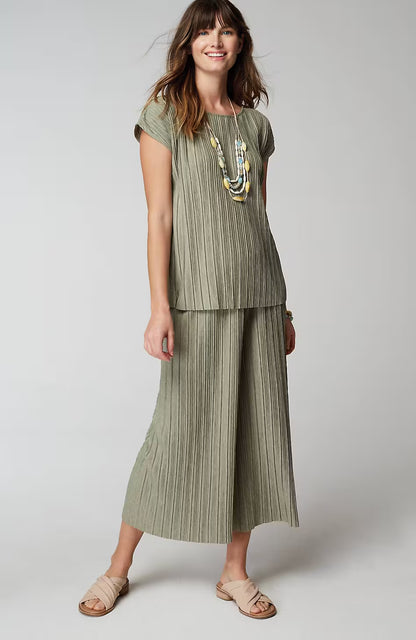 Pure Jill Pleated Dolman-Sleeve Top
