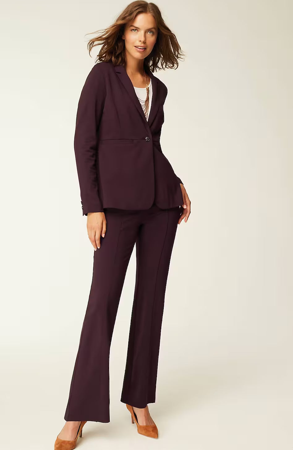 Wearever Double-Face Jersey Boot-Cut Trousers