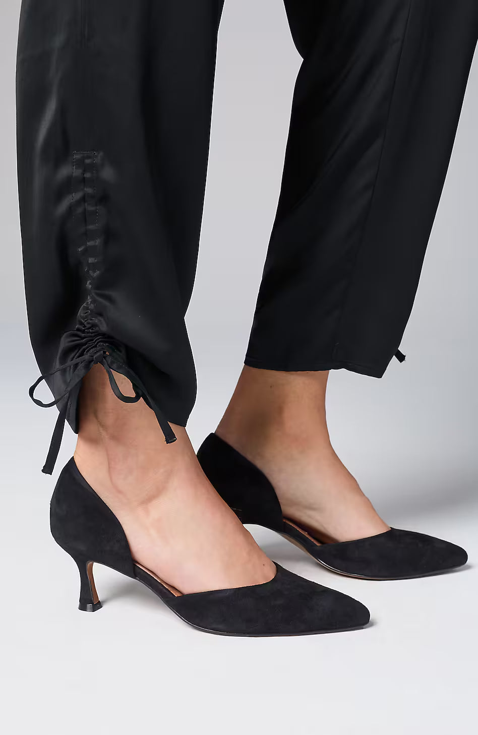 Straight-Leg Satin Cargo Pants