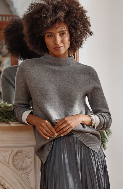 Majestic Funnel-Neck Sweater