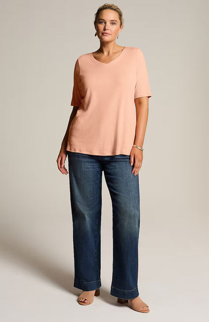 Pima-Slub Elbow-Sleeve Tee