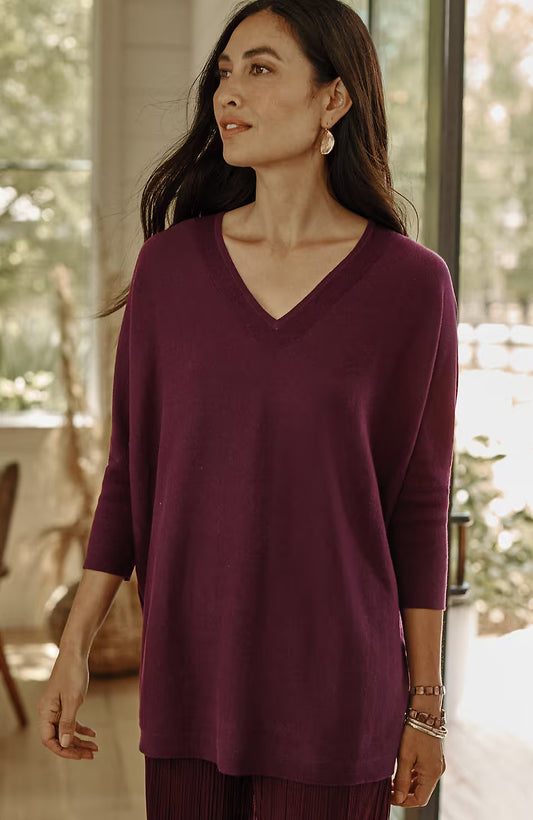 Pure Jill Oversized V-Neck Sweater