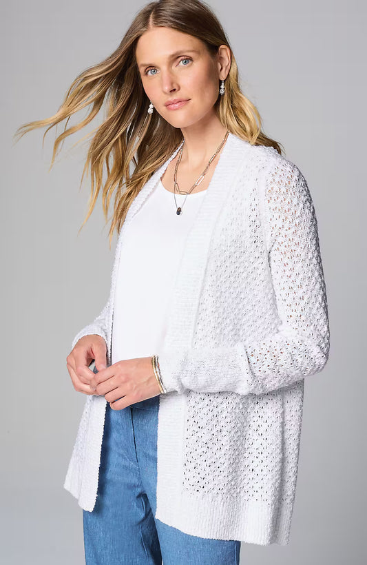 Light Textured High-Low Cardi