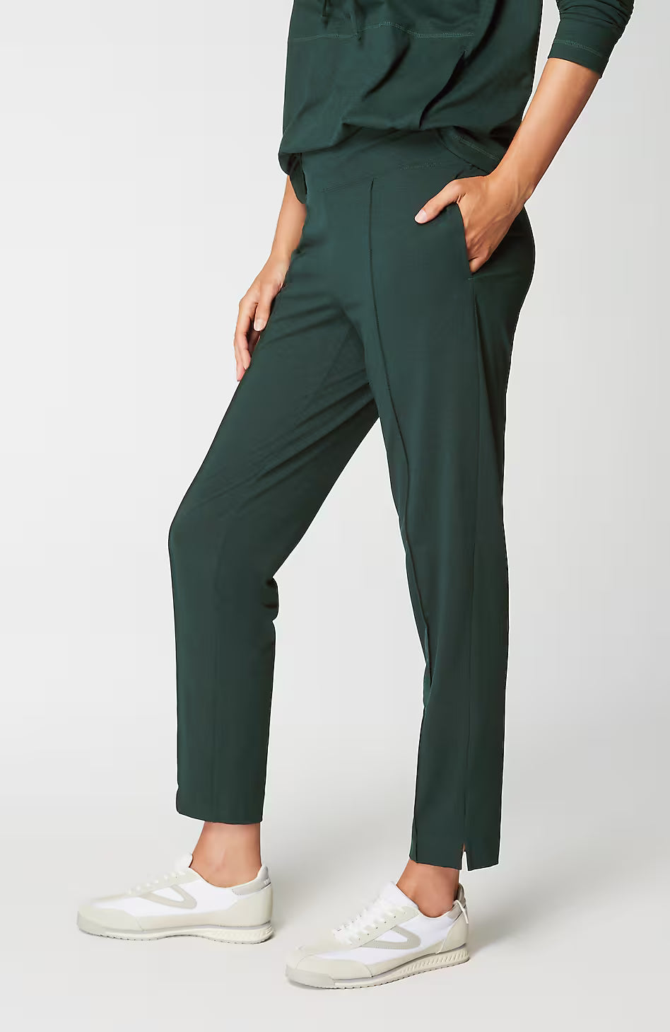 Fit Supreme-Stretch Pintucked Slim-Leg Pants