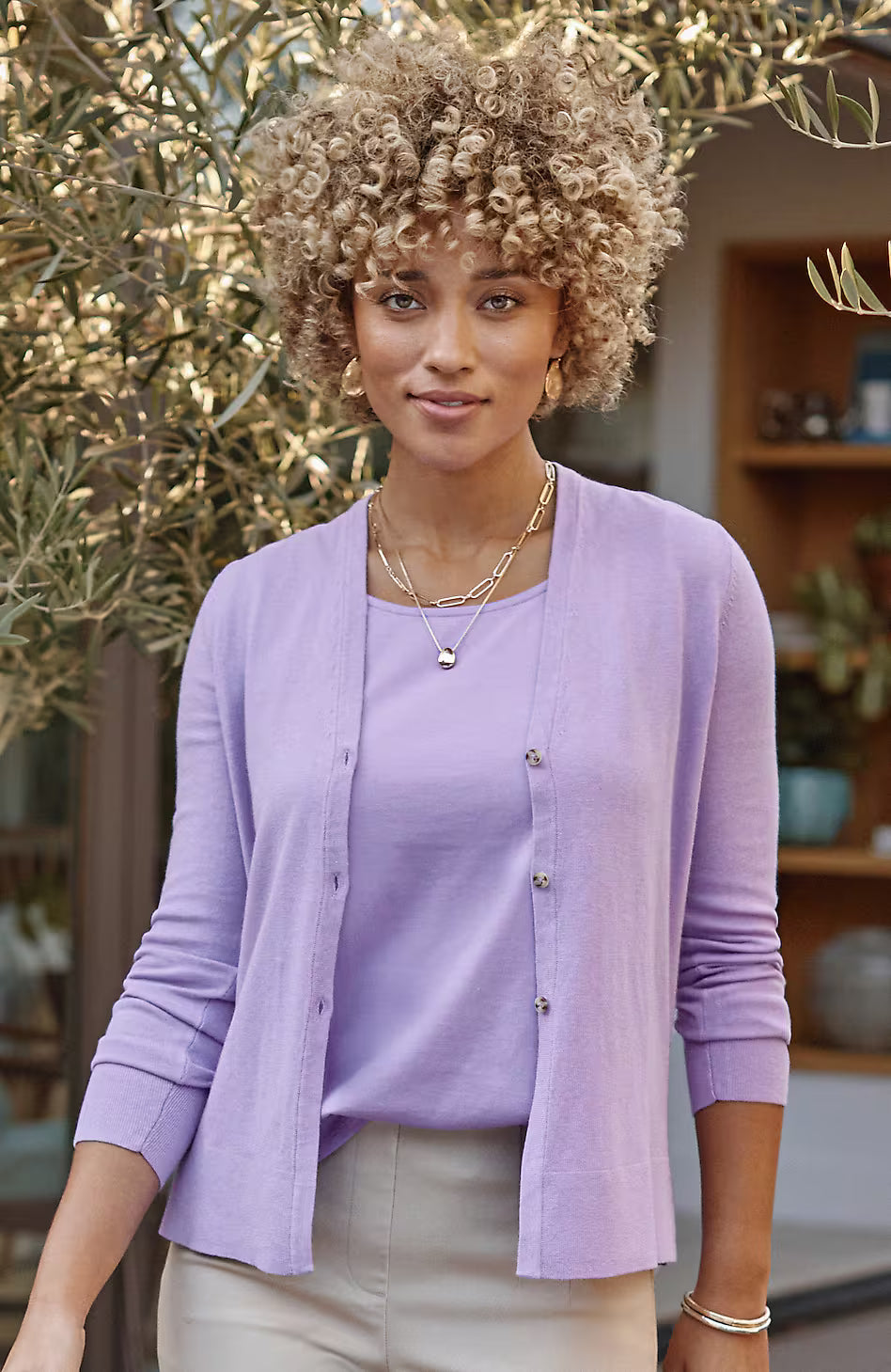 Organically Grown Cotton Lightweight Cardi