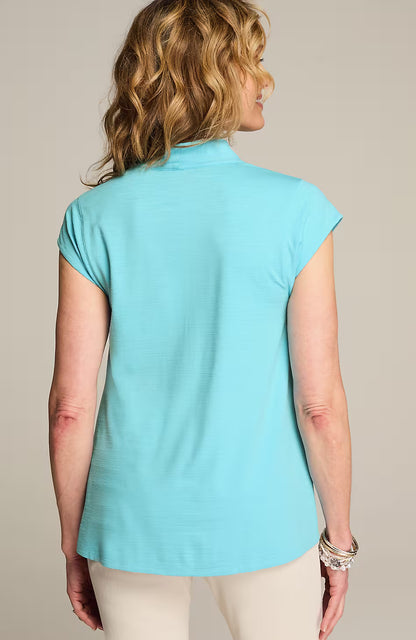 Wearever Slub-Knit Cap-Sleeve Top