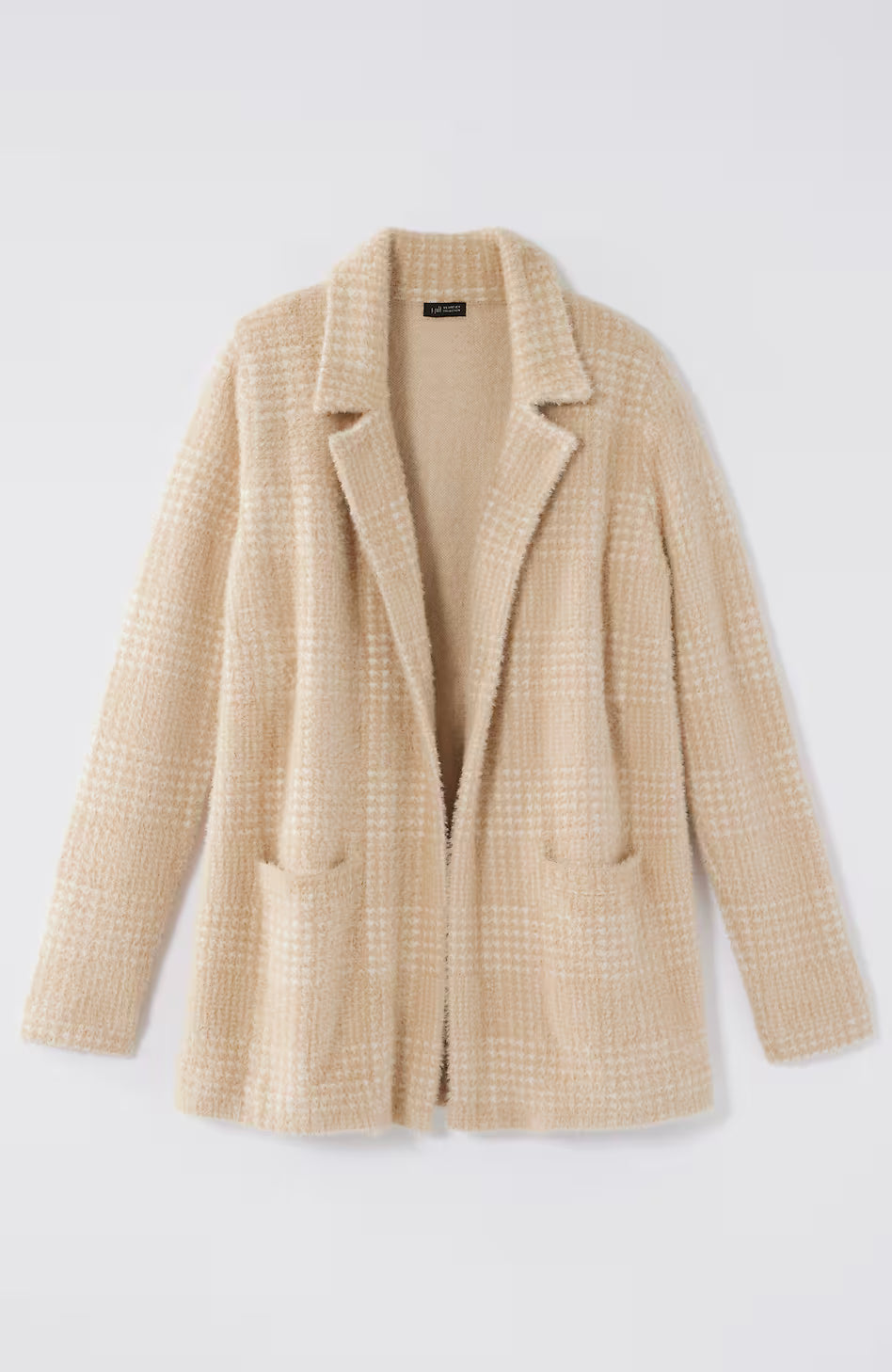 Wearever Luxe Soft Plaid Sweater-Jacket