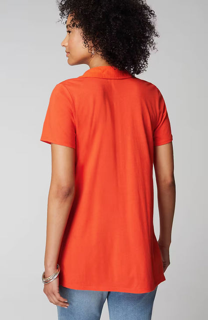 Cotton-Gauze Mixed-Media Tunic