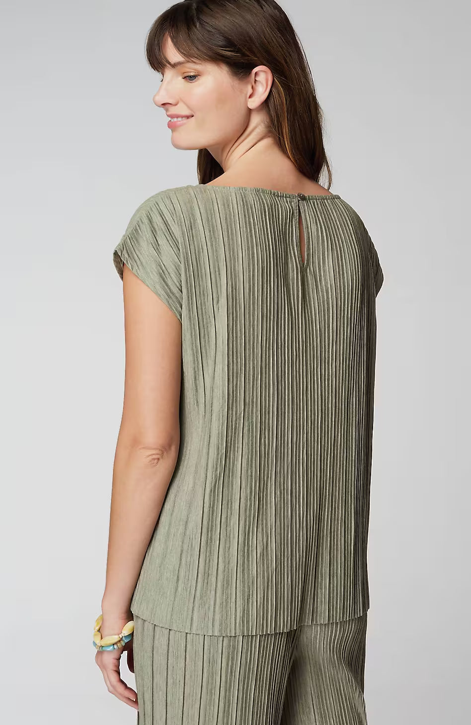 Pure Jill Pleated Dolman-Sleeve Top