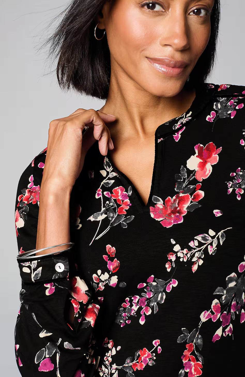 Velvet-Piped Top