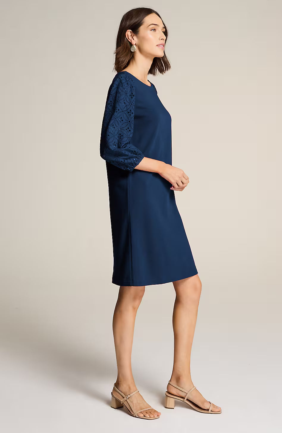Knit & Eyelet Dress
