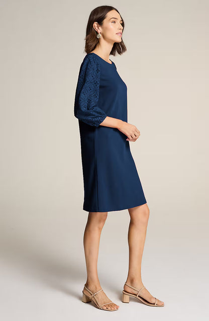 Knit & Eyelet Dress