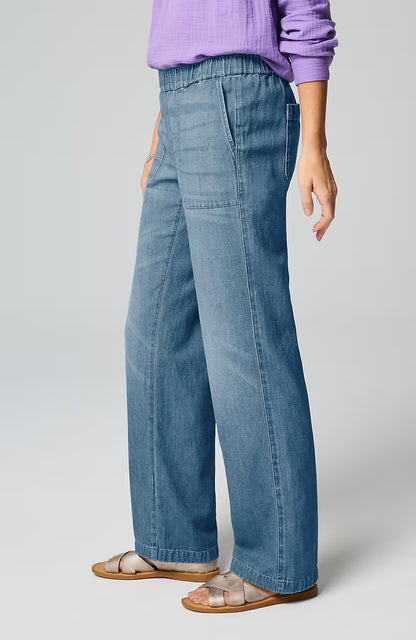 Indigo Wide-Leg Pants