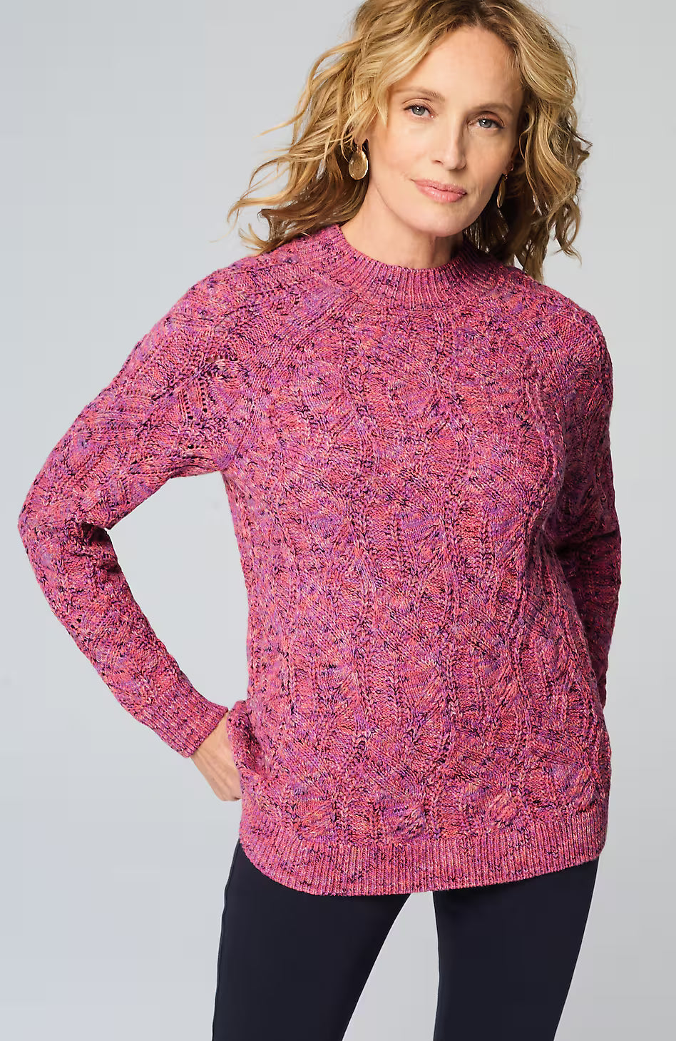 Wearever Multiyarn Textured Pullover