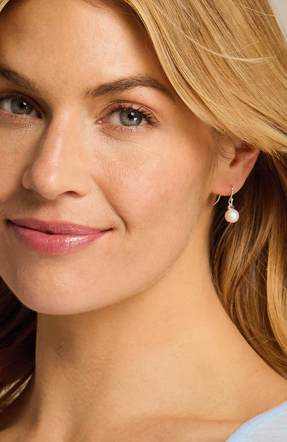 Sterling Silver Simple Pearl Earrings