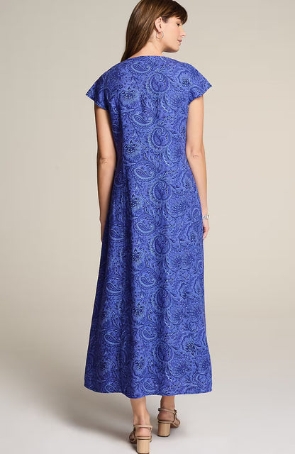 Linen V-Neck Maxi Dress