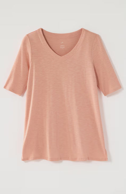 Pima-Slub Elbow-Sleeve Tee